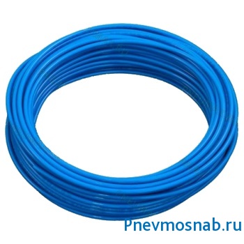 пневмотрубка полиуретановая pu98 8x10 мм (7 атм, голубая) фото от интернет магазина Пневмоснаб